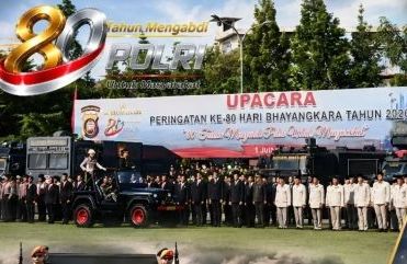 Wujudkan Sinergitas TNI-Polri, Lanud Supadio Meriahkan Upacara Peringatan Ke-80 Hari Bhayangkara