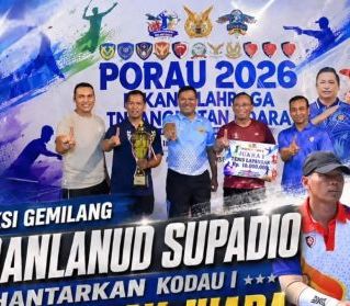 Danlanud Supadio Antar Kodau I Raih Juara 1 Tenis Ganda Pria pada PORAU 2026