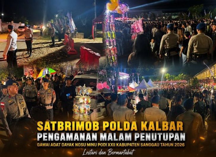 Photo of Wujud Dukungan Polri terhadap Pelestarian Budaya, Satbrimob Polda Kalbar Amankan Malam Penutupan Gawai Dayak Nosu Minu Podi XXII