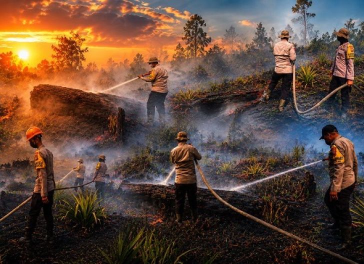 Photo of Respon Cepat Laporan Masyarakat, Satbrimob Polda Kalbar Berhasil Kendalikan Karhutla