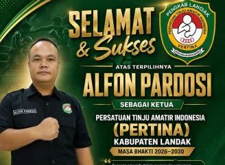 Alfon Pardosi Pimpin Pertina Kabupaten Landak Periode 2026–2030, Pengprov Kalbar Dorong Pembinaan Berkelanjutan