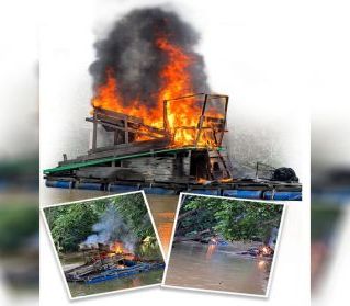 Fransiskus Taufik Bantah Keras Terlibat PETI, Lanting Tambang Ilegal di Sanggau Dibakar
