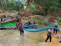 Polsek Meliau Tertibkan PETI di Sungai Boyan, Aktivitas Penambangan Ilegal Berhasil Dihentikan