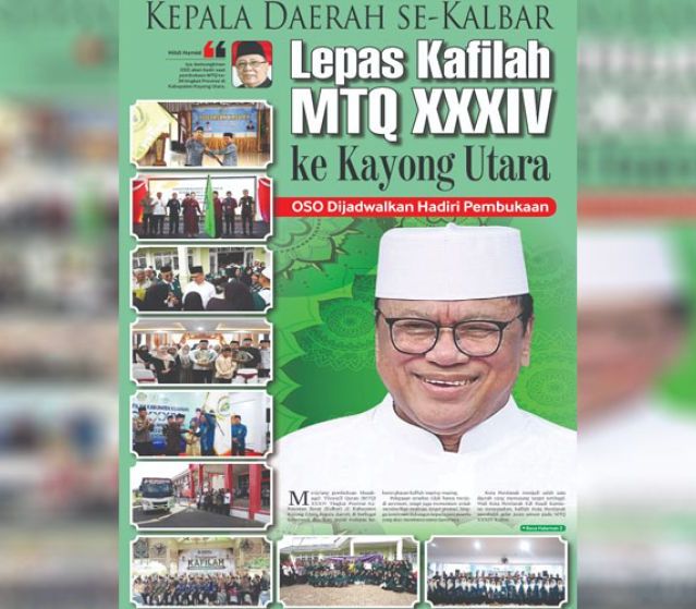 Kepala Daerah se-Kalbar Lepas Kafilah MTQ XXXIV ke Kayong Utara, OSO Dijadwalkan Hadiri Pembukaan