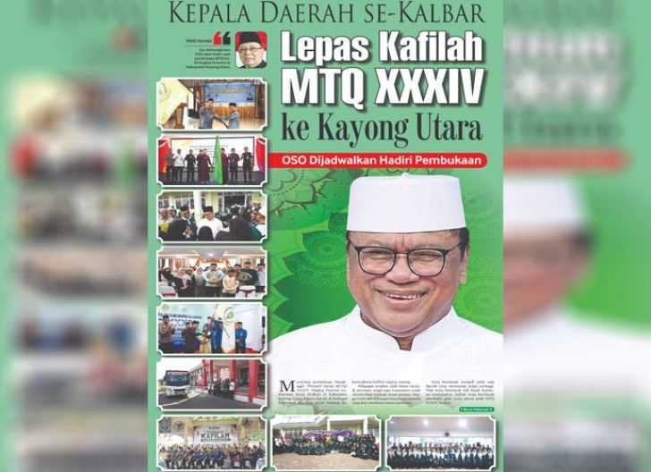 Photo of Kepala Daerah se-Kalbar Lepas Kafilah MTQ XXXIV ke Kayong Utara, OSO Dijadwalkan Hadiri Pembukaan