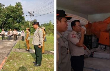 Wakil Bupati Sanggau Pimpin Apel Gabungan, Cek Logistik dan Sapras Kebencanaan di BPBD