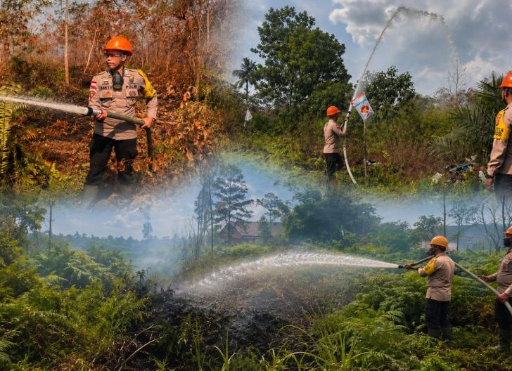 Photo of Cegah Karhutla Meluas, Tim Siaga Brimob Kalbar Intensifkan Monitoring dan Pembasahan Lahan Bekas Terbakar di Kubu Raya