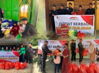 Brimob Kalbar Kembali Gelar Jum’at Berbagi, Sasar Warga Kurang Mampu hingga Komunitas Ojol Wanita