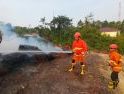 Sekban BPBD Sanggau Terjun Langsung Tangani Karhutla di Komplek Makam Kristen