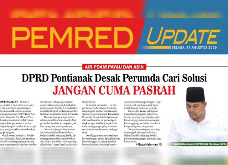 Photo of DPRD Pontianak Desak Perumda Cari Solusi, Jangan Cuma Pasrah, Air PDAM Payau dan Asin