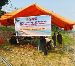Demi Pengamanan Air Surut di Sungai Kapuas, Krosik BPBD Sanggau Dirikan Posko Keamananan