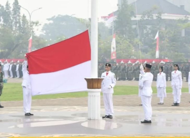 Photo of Danlanud Supadio Hadiri Upacara HUT ke-81 RI di Kalbar, Personel Lanud Supadio Turut Perkuat Pasukan Upacara
