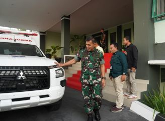 Sinergi Kemanusiaan, Kodam XII/Tpr Terima Bantuan Ambulans dari BRI Peduli