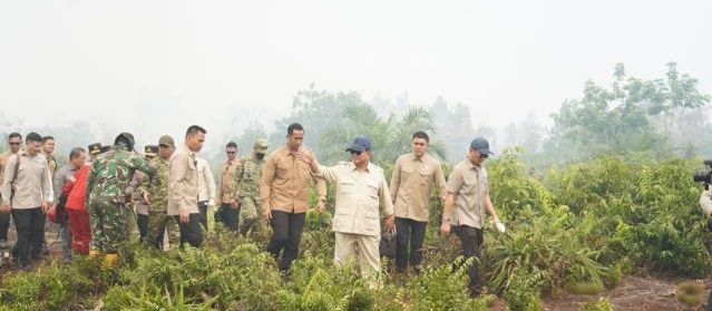 Presiden Prabowo Tinjau Penanganan Karhutla di Kalbar, Pangdam XII/Tpr Bersama Forkopimda Pastikan Sinergi di Lapangan