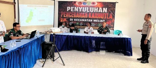 Cegah Karhutla, Siswa SIP Lemdiklat Polri dan Bhabinkamtibmas Edukasi Warga Sungai Mayam