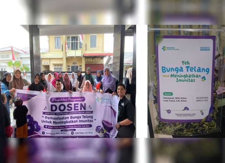 Photo of Bunga Telang untuk Imunitas, Dosen TLM Poltekkes Kemenkes Pontianak Edukasi Ibu- Ibu di Desa Teluk Kapuas