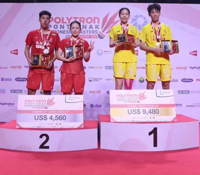 Drama Tiga Gim di Final, Ma Xi Xiang/Qin Hui Zhi Juara Indonesia Masters Pontianak