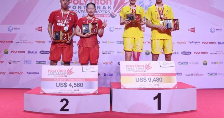 Drama Tiga Gim di Final, Ma Xi Xiang/Qin Hui Zhi Juara Indonesia Masters Pontianak