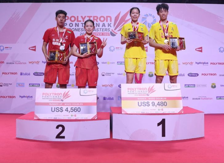 Photo of Drama Tiga Gim di Final, Ma Xi Xiang/Qin Hui Zhi Juara Indonesia Masters Pontianak