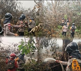 Patroli Pasca-Pemadaman, Tim Siaga Brimob Kalbar Kembali Temukan Titik Api di Singkawang