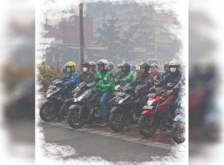 Banyak Warga Kalbar Tak Peduli, Meski Sudah Dihimbau Gunakan Masker Karena Kabut Asap Makin Tebal
