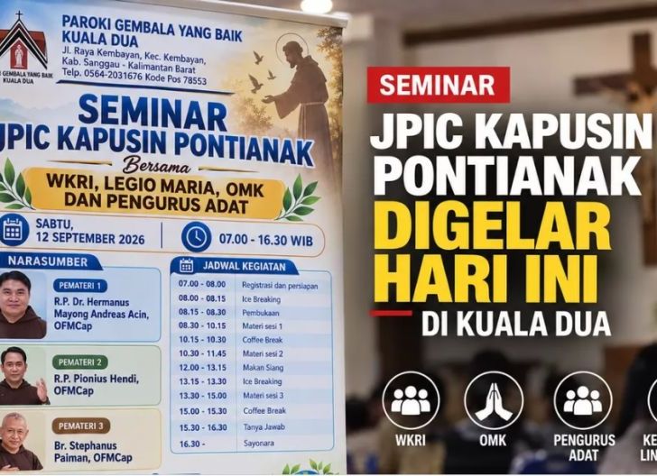 Photo of Bruder Stephanus Paiman Bawa Pengalaman Nyata Pendampingan Kasus Narkoba dalam Seminar JPIC Kapusin di Paroki Kuala Dua