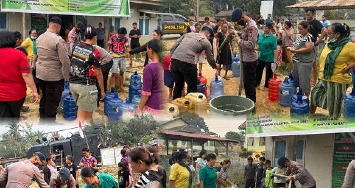 Kemarau Panjang, Brimob Kalbar Kirim 6.500 Liter Air Bersih untuk Warga Sintang