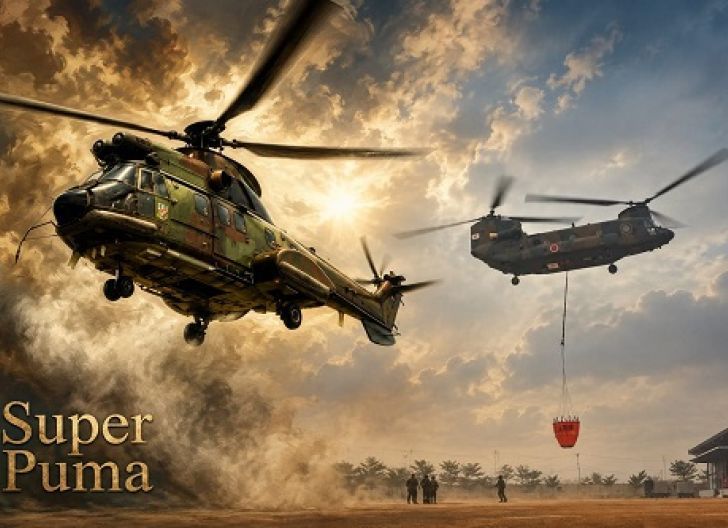 Photo of Kolaborasi di Langit Kalbar, Super Puma TNI AU dan Chinook Jepang Gempur Karhutla