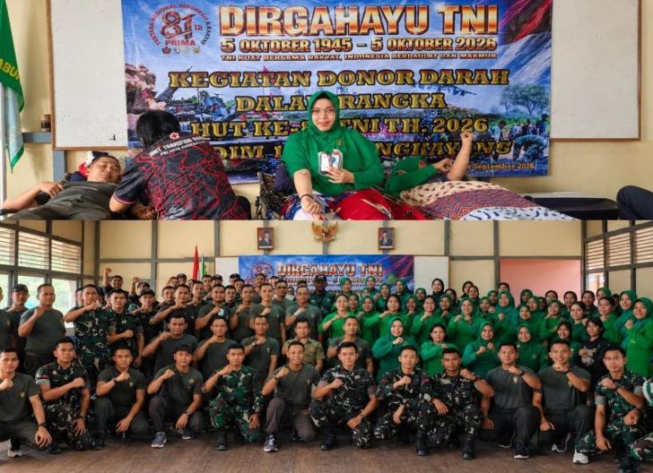 Photo of Aksi Kemanusiaan Jelang HUT TNI Ke-81 Kodim 1209/Bengkayang Gelar Baksos dan Bakkes Donor Darah