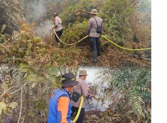 Api Mengamuk di Sintang, Brimob dan BPBD Bergerak Cepat Cegah Karhutla Meluas