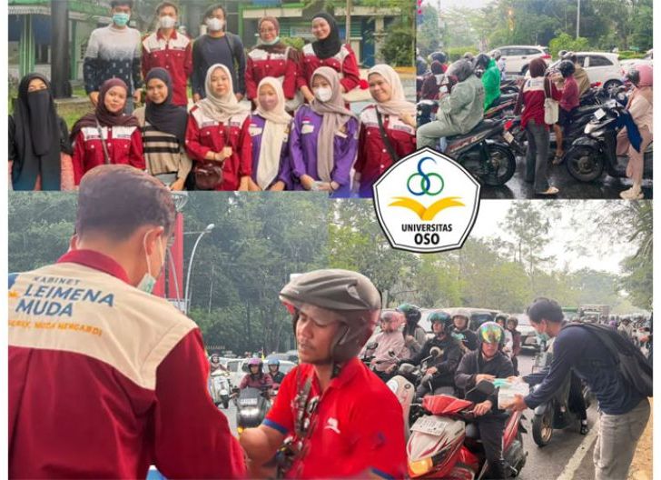 Photo of Mahasiswa UNOSO Bergerak, Edukasi Bahaya Kabut Asap hingga Bagikan Masker