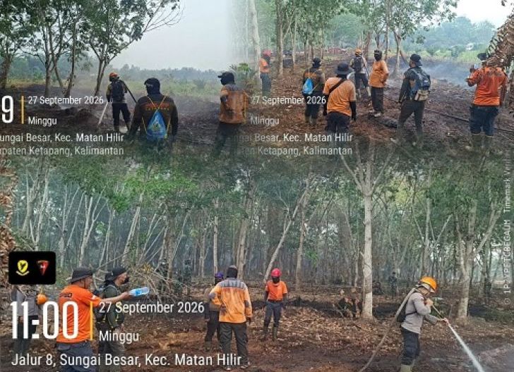 Photo of Cegah Api Kembali Menyala, Brimob Kalbar Basahi Lahan Bekas Karhutla di Ketapang