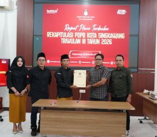 KPU Singkawang Tetapkan 179.371 Pemilih Dalam Rekapitulasi PDPB Triwulan III 2026