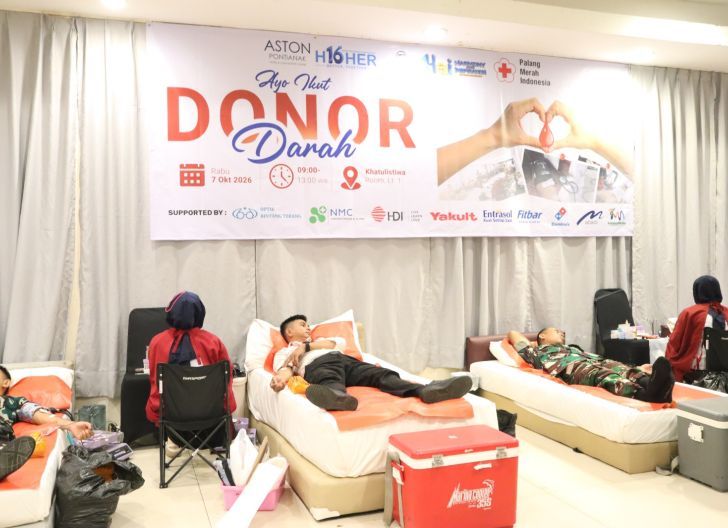 Photo of 100 Kantong Darah Terkumpul, Donor Darah Aston Pontianak & Transera Hotel Catat Rekor