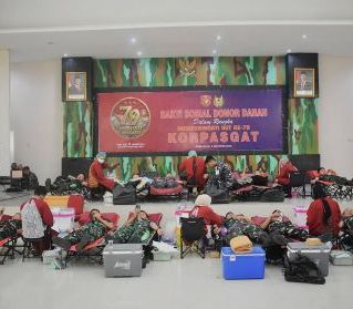 Setetes Darah, Sebuah Harapan: Yon Parako 466 Pasgat Gelar Donor Darah HUT ke-79 Korpasgat