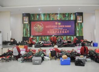 Setetes Darah, Sebuah Harapan: Yon Parako 466 Pasgat Gelar Donor Darah HUT ke-79 Korpasgat