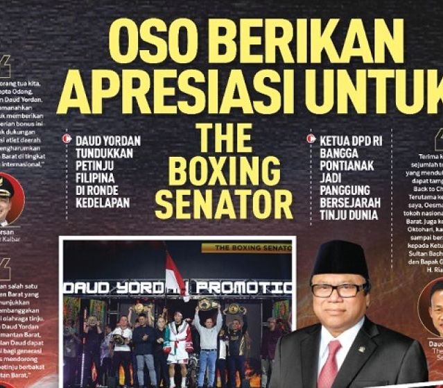 OSO Berikan Apresiasi untuk The Boxing Senator