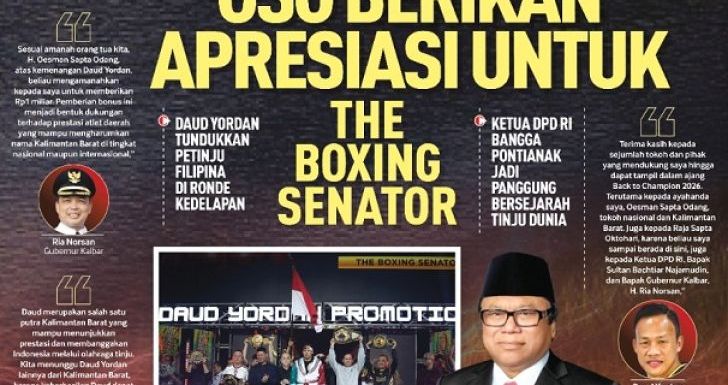 OSO Berikan Apresiasi untuk The Boxing Senator