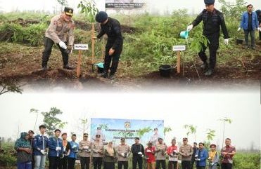 Sambut HUT ke-81 Korps Brimob Polri, Brimob Kalbar dan Masyarakat Hijaukan Lingkungan Lewat Green Policing