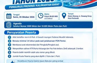 Heri Saman Pacu Kebangkitan Akuatik Kalbar, Seleksi PON Pantai dan Porprov XIV Tahun 2026 Jadi Prioritas
