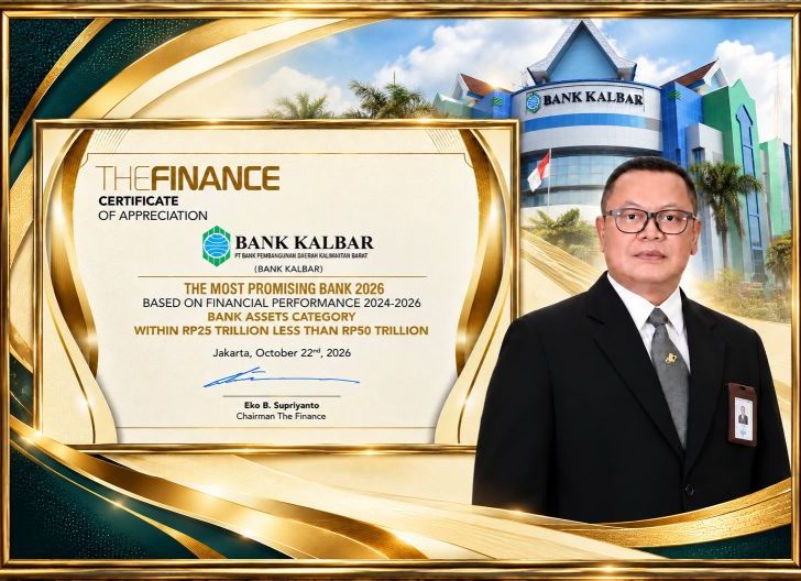 Photo of Kinerja Bank Kalbar Diakui Nasional, Raih The Finance Award 2026