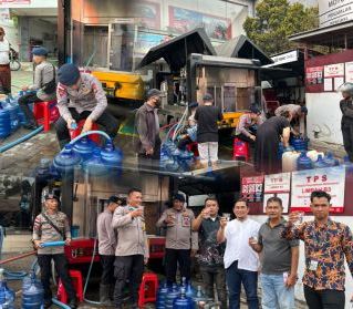 Ringankan Kesulitan Warga, Brimob Kalbar Salurkan Air Bersih dengan Mobil Water Treatment di Ketapang