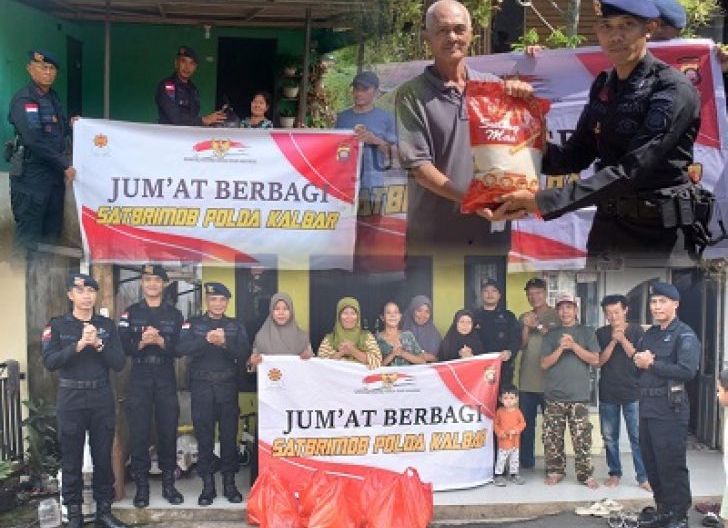 Photo of Jum’at Berbagi, Brimob Kalbar Salurkan Bantuan untuk Warga di Empat Wilayah